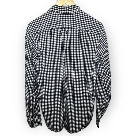 Gap Men Classic Cabin Blue & White Checked Vintage Wash Button-Up Shirt M - Picture 2 of 11